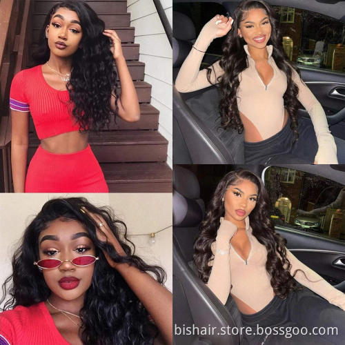 Loose Deep Wave Lace Front Wigs Human Hair  T Part Lace Front Wig Pre Plucked with Baby Hair 22inch, Middle Part Loose Deep Wig